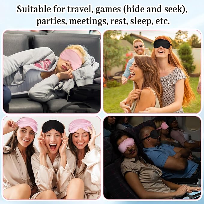 Newcotte 50 Pcs Silk Sleep Eye Mask - Image 7