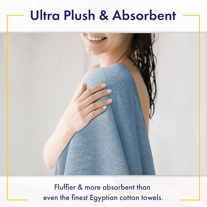 Alusa Home Ultra Soft & Plush Viscose from Bamboo Bath Sheets - Image 3