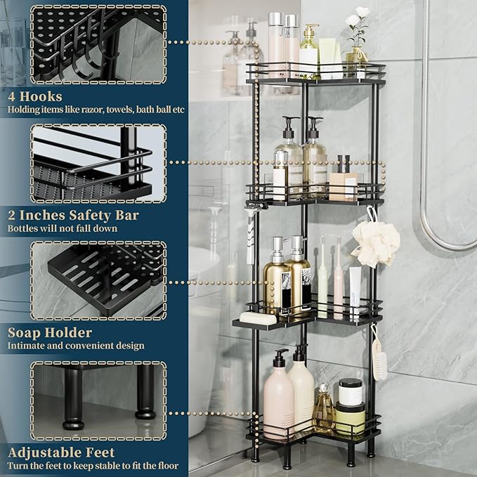 Consumest Corner Shower Caddy Standing - Image 3