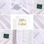 Pearl Linens 12 Pack 22x44 Economy Cotton Hotel Quality White Bath Towels - Image 3