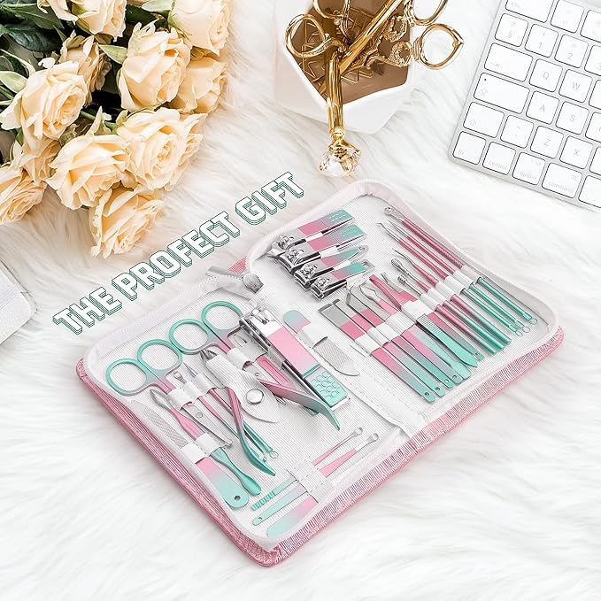 WOAMA Manicure Set 30 In 1 Pedicure Kit Nail Clippers Set Manicure Kit - Image 2