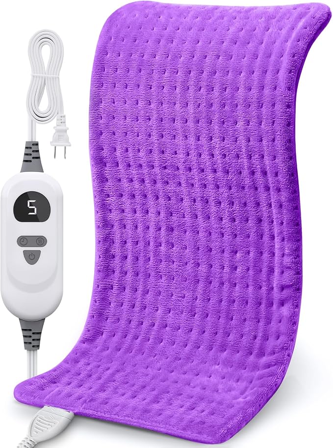 NOWWISH Heating Pad for Back, Period Cramps, 12x24 Inches Electric Throw by NOWWISH