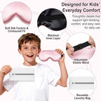 Kids Sleep Mask, Kids Eye Mask for Boys Girls, Kid Silk Eye Masks - Image 2