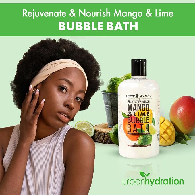 Urban Hydration Mango & Lime Bubble Bath, Foaming Bath Soak - Image 4