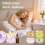 WarmEmbrace Scented Candles for Women, 8 Pack Soy Candle Set, 4.4OZ Candles for - Image 6