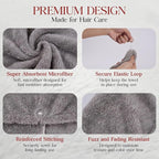 3 Pack Large Microfiber Hair Towel Wrap - Image 4