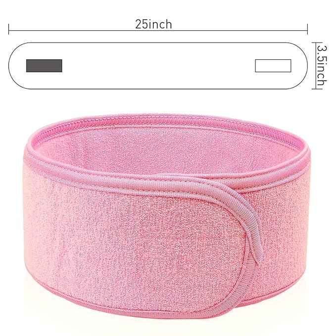 Denfany Spa Headband 3 Pack Ultra Soft Adjustable Face Wash Headband - Image 4