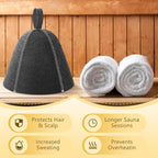 JaGely Sauna Hat for Men Women Sauna Hat Vaporarium Cap Russian Banya Cap for - Image 3