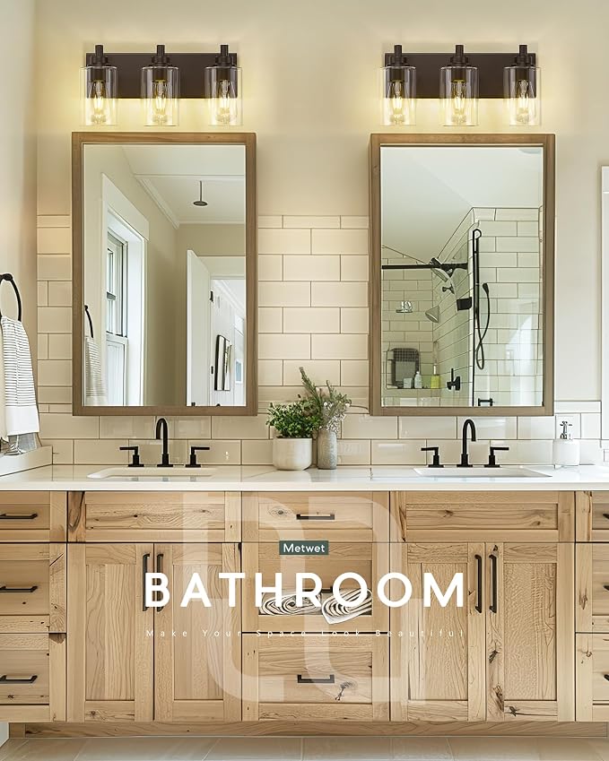 3-Light Bathroom Light Fixtures, Modern Vanity Light - Image 4