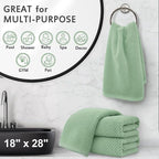 VOOVA & MOVAS Hand Towels for Bathroom Set of 4, Large 18" x 28", 100% Cotton | - Image 5