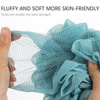 BTYMS 75g/Pc Large Loofah Bath Sponge, XL Exfoliating Puffs Shower Scrunchies - Image 4