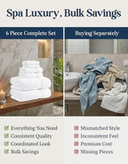 LANE LINEN 100% Cotton Bath Towel Set - Image 6