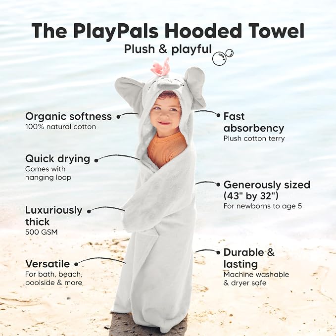 KeaBabies Organic Baby Towel - Image 3