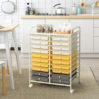Giantex 20 Drawer Rolling Storage Cart Tools Scrapbook Paper Office School - Image 4