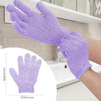4 Pairs Bath Gloves, Body Scrub Mitts, Shower Scrubber Gloves - Image 2