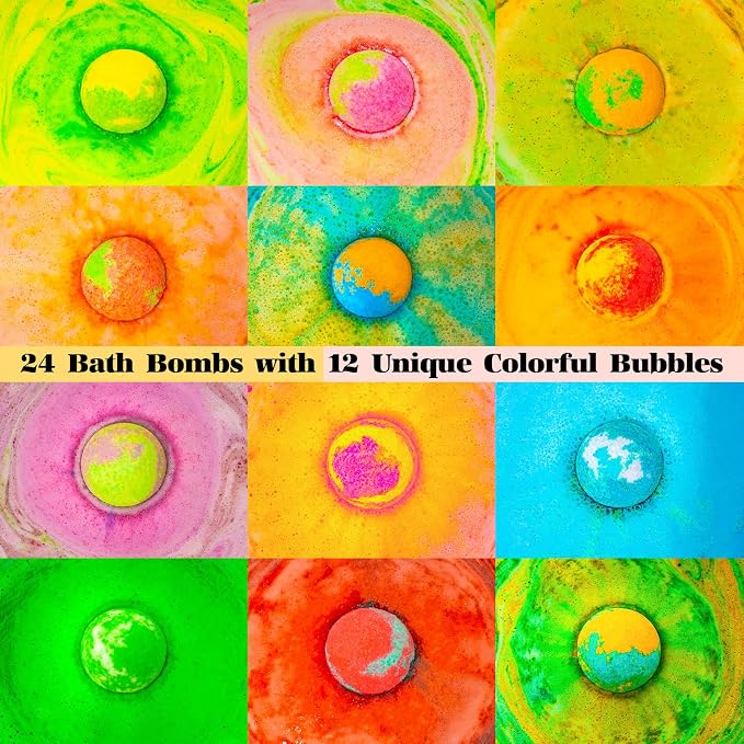Bath Bombs Gift Se, 24 Pack Bubble Bombs - Image 4