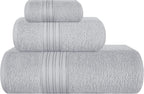 BOUTIQUO Ultra Soft 3 Pack Cotton Towel Set, Contains a Bath Towels 28x55 inch by BOUTIQUO