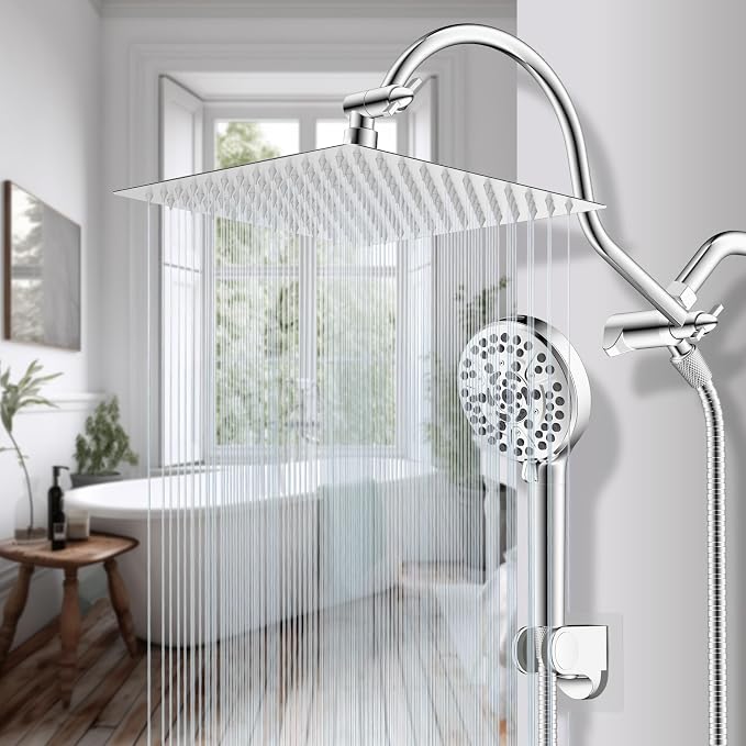 Hibbent 12'' All Metal CUPC Certified Shower Head, High Pressure Rainfall - Image 9
