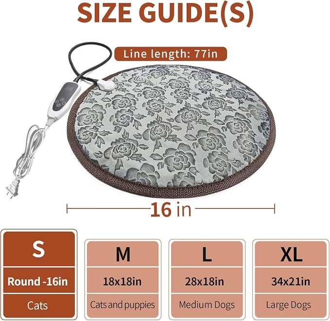 GOLOPET Cat Heating Pad Round - Image 3