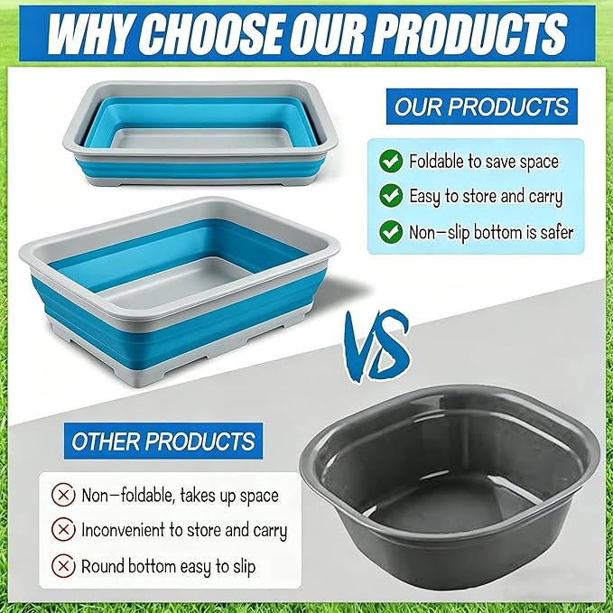 Pool Foot Bath Tray for Swimming Pool, Non- Slip Collapsible Foot Bath for Pool - Image 4