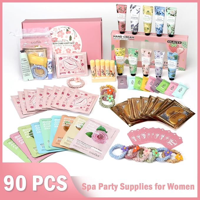 90PCS Spa Party Supplies for Women & Girls, Spa Party Favors Include Face Masks - Image 8