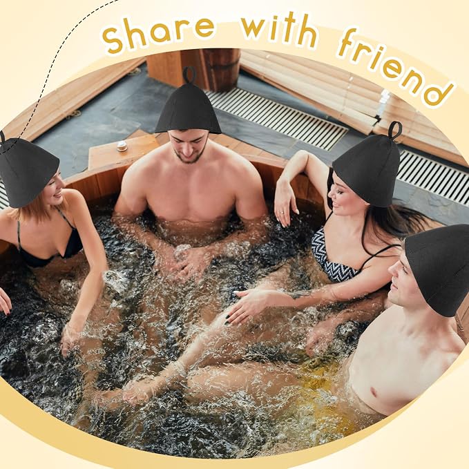 JaGely Sauna Hat for Men Women Sauna Hat Vaporarium Cap Russian Banya Cap for - Image 5