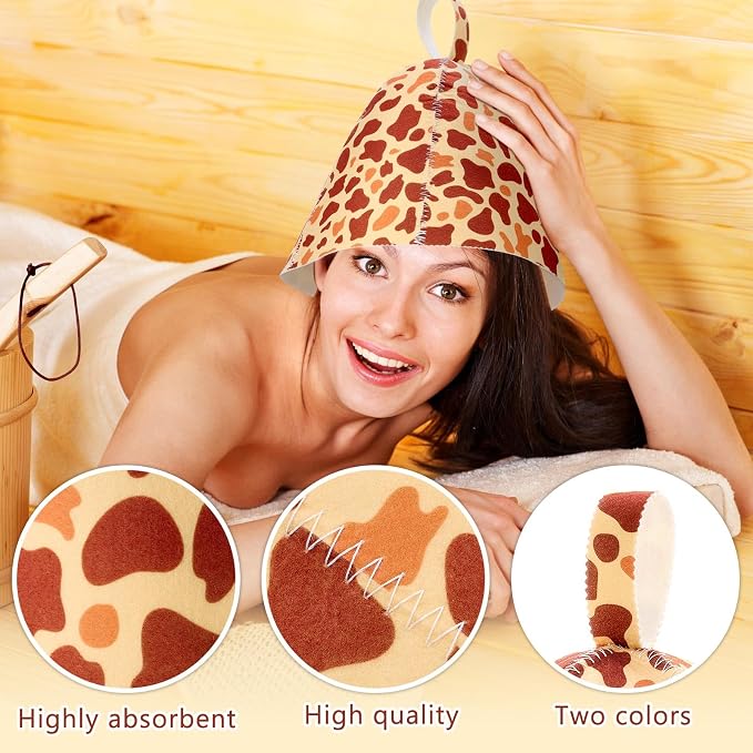 JaGely Sauna Hat for Men Women Sauna Hat Vaporarium Cap Russian Banya Cap for - Image 2
