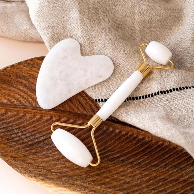 ROSELYNBOUTIQUE Gua Sha Facial Tools & Face Roller Original Face Massager - Image 6
