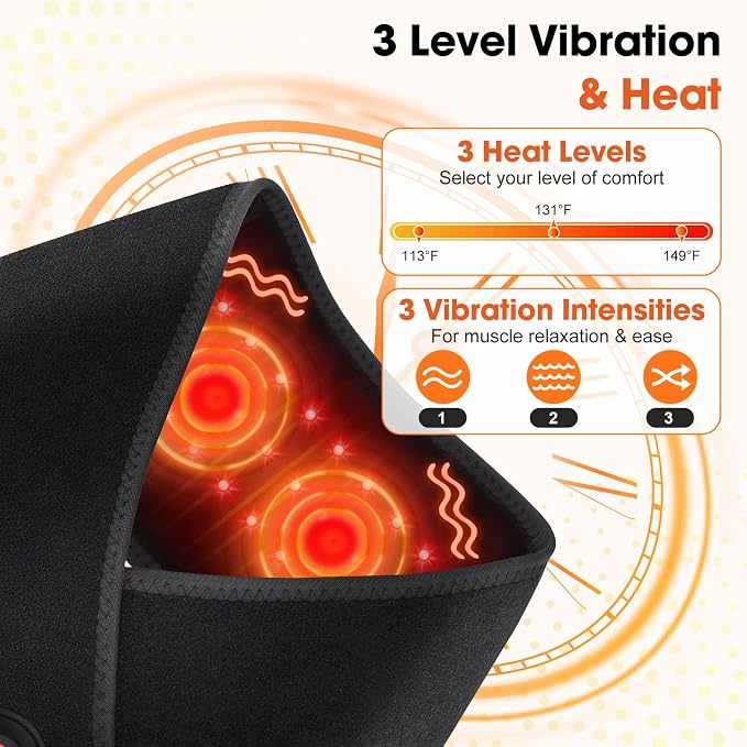 Cordless Neck Heating Pad Massager, 3000mAh Rechargeable Neck Massager - Image 5