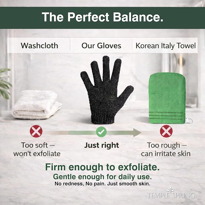 Temple Spring Shower Gloves Exfoliating - Image 8