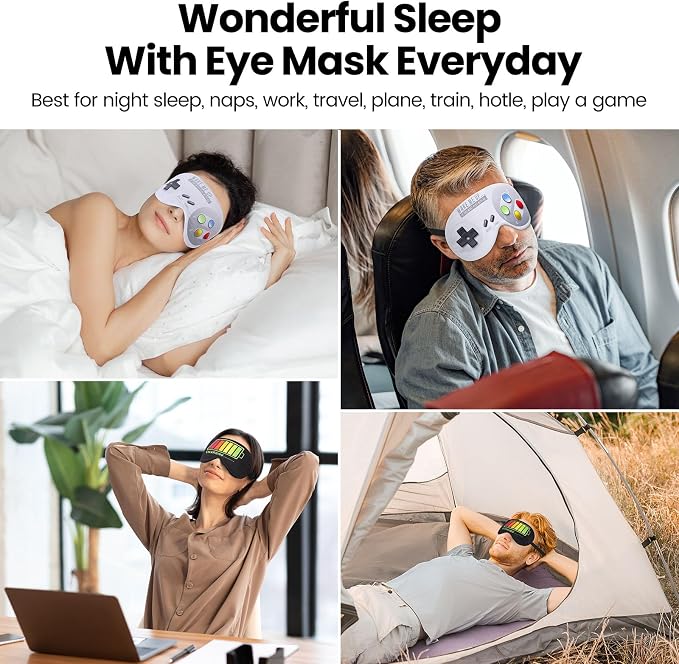 2 Pcs Sleep Eye Mask, Guys Blackout Sleeping Mask - Image 7