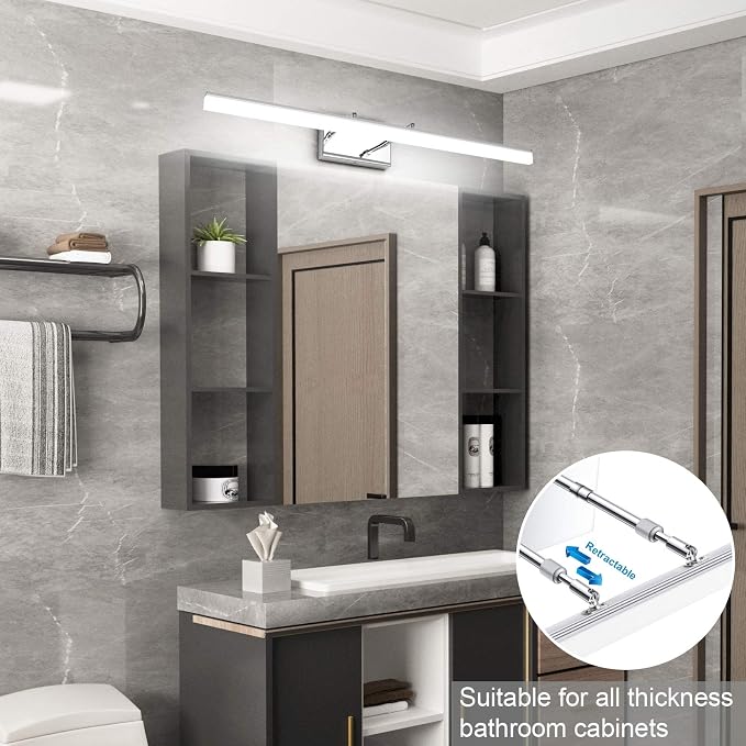 Aipsun 31.5 inch LED Vanity Lights Adjustable Bathroom Light Fixtures Bathroom - Image 3