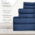 Springtree Home 100% Cotton Bath Towel Set | 6 Piece Set | Absorbent & - Image 2