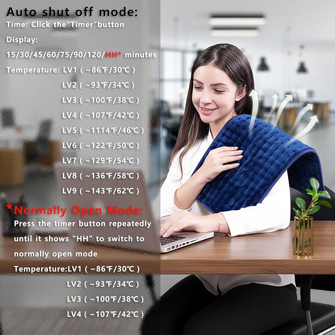 Electric Heating Pad, 2025 Upgraded Dual Mode Controller, Comfortable Soft - Image 4
