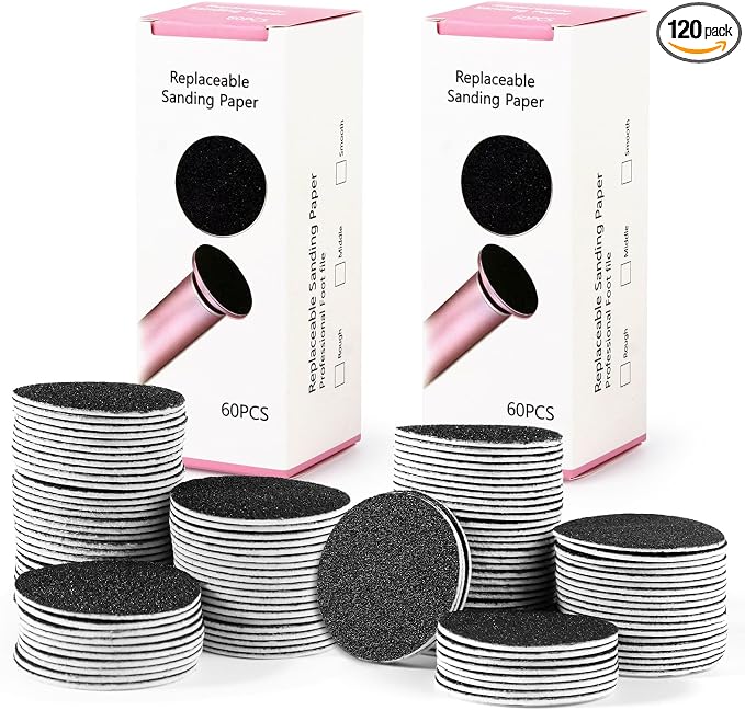 Replaceable Sandpaper for Electric Foot File: 120 Pcs/2 Box Feet Grinder for by WelcometovisitLIONVISON