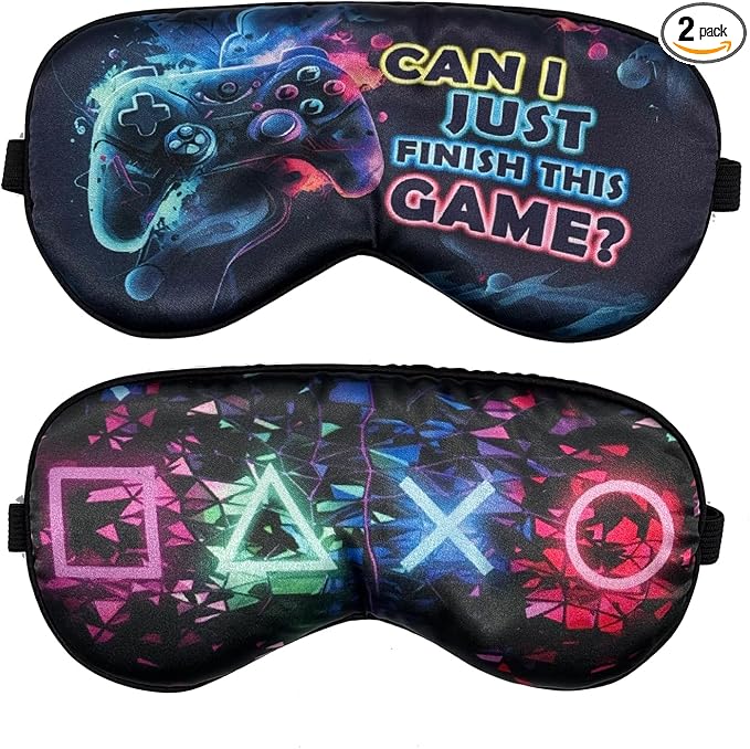 2 Pcs Boys Sleep Eye Mask, Guys Blackout Sleeping Silk Mask by knIykmr