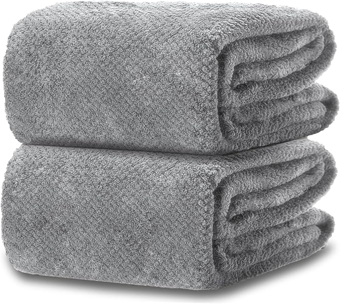 2 Pack 40"x 80" Extra Large Bath Towel Sheet Set, Oversized Bath Sheet Towels by FeyocnUS