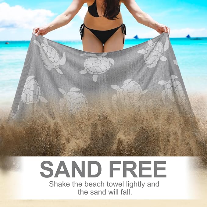 Genovega Oversized Cotton Turkish Beach Towels 72"x36" Lightweight Quick Dry - Image 3