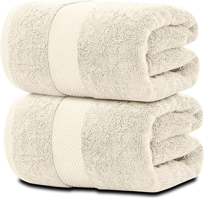 White Classic Luxury Soft Ivory Bath Sheet Towels by WhiteClassic