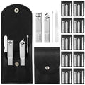 Geosar 12 Sets Manicure Set Bulk Nail Clippers Pedicure Kit Stainless Steel by Geosar
