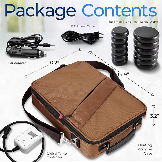 SereneLife Portable Massage Stone Warmer Set - Image 6
