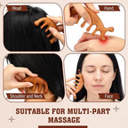 LemonRoad 12 Pack Wooden Scalp Massager Natural Sandalwood Wide Tooth Combs - Image 3