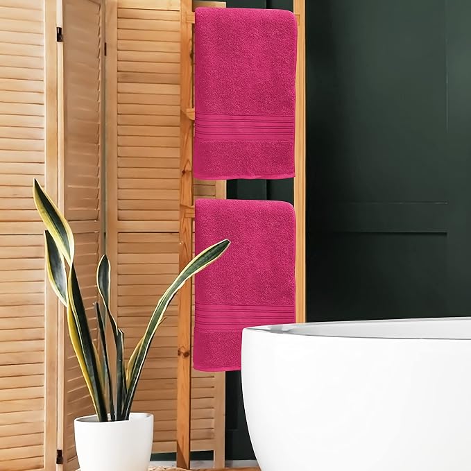 BOUTIQUO 100% Cotton 2 Pack Bath Towel Set 28x55, Eco-Friendly Large Bath Towels - Image 4