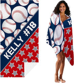 Personalized Beach Towel With Name, Custom Beach Towel with Text, Customized - Image 2