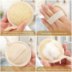 Exfoliating Loofah Sponge Pads Face loofa Brush 6 Pack 3.15 inches Made of 100% - Image 3