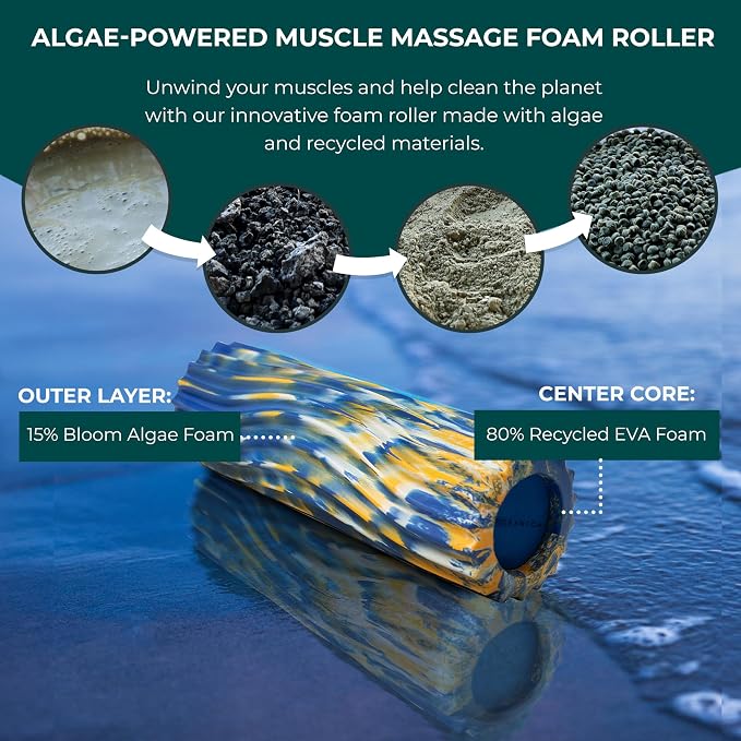 Oceanfoam Ripple Travel Foam Roller Firm Mini Foam Roller - Image 7