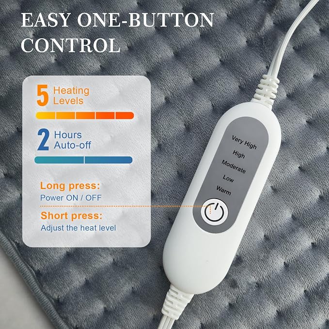 Heating Pad for Back Pain & Period Cramps, Moist Heated Pad for Abdomen - Image 4