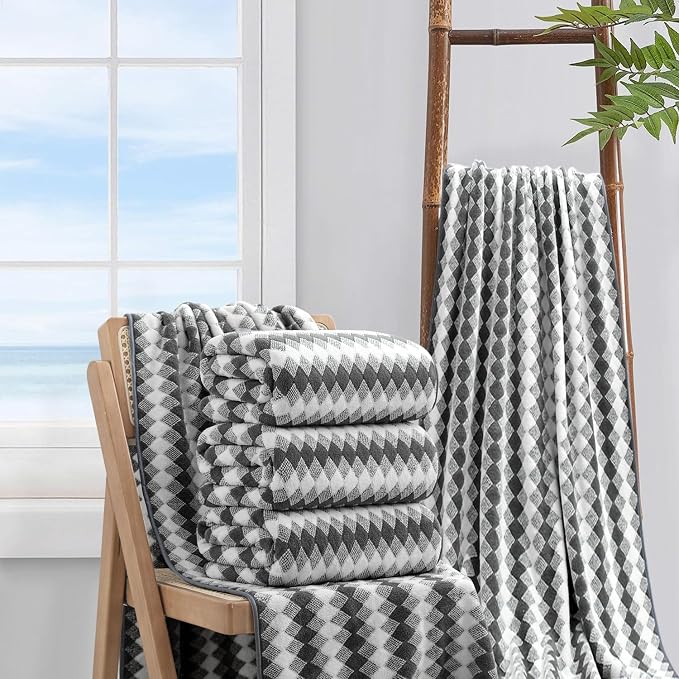 4 Piece Bath Towel Set Oversized Bath Sheet 35"x70" Bathroom Towel Extra Large - Image 5