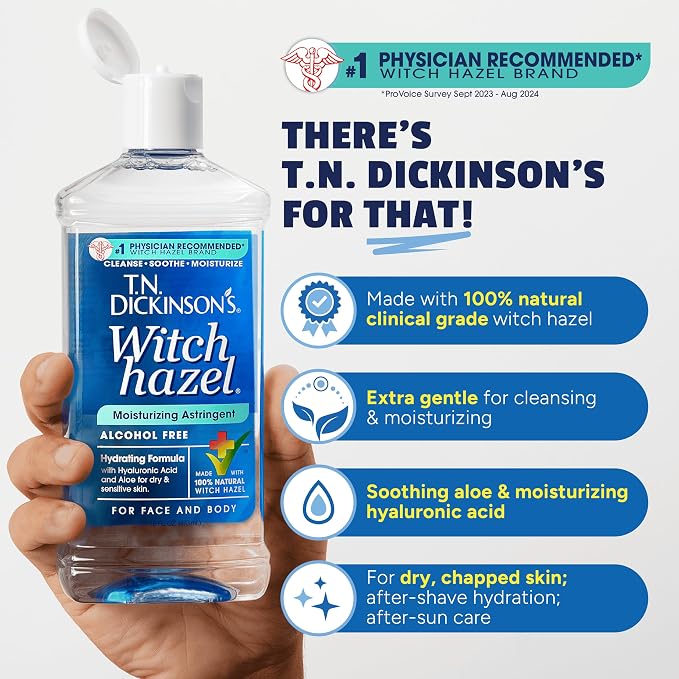 T.N. Dickinson's Witch Hazel Alcohol Free Moisturizing Astringent | 100% - Image 3