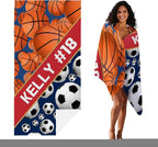 Personalized Beach Towel With Name, Custom Beach Towel with Text, Customized - Image 3